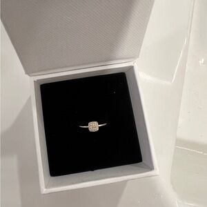 Quince 14K Yellow Gold Pave Diamond Cushion Ring Size 6